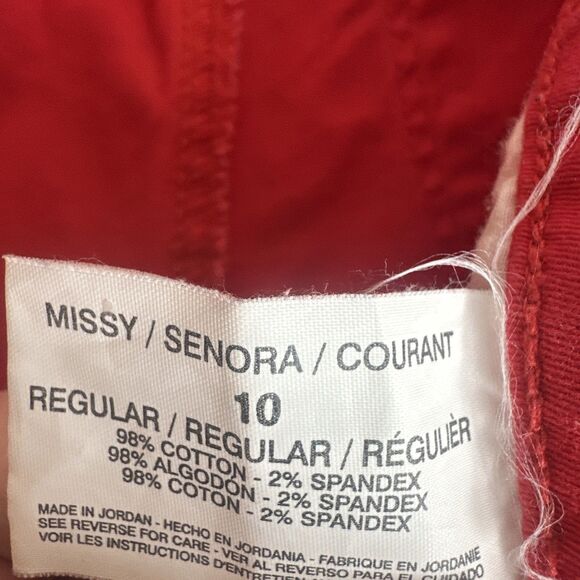 Hannah Denim Red Jeans Women’s Size 10 Stretch Flirty Fun - Picture 8 of 9
